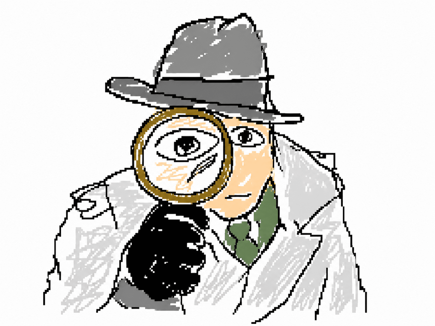 Illustration eines Detektivs als Symbolbild für Website-Fehlersuche